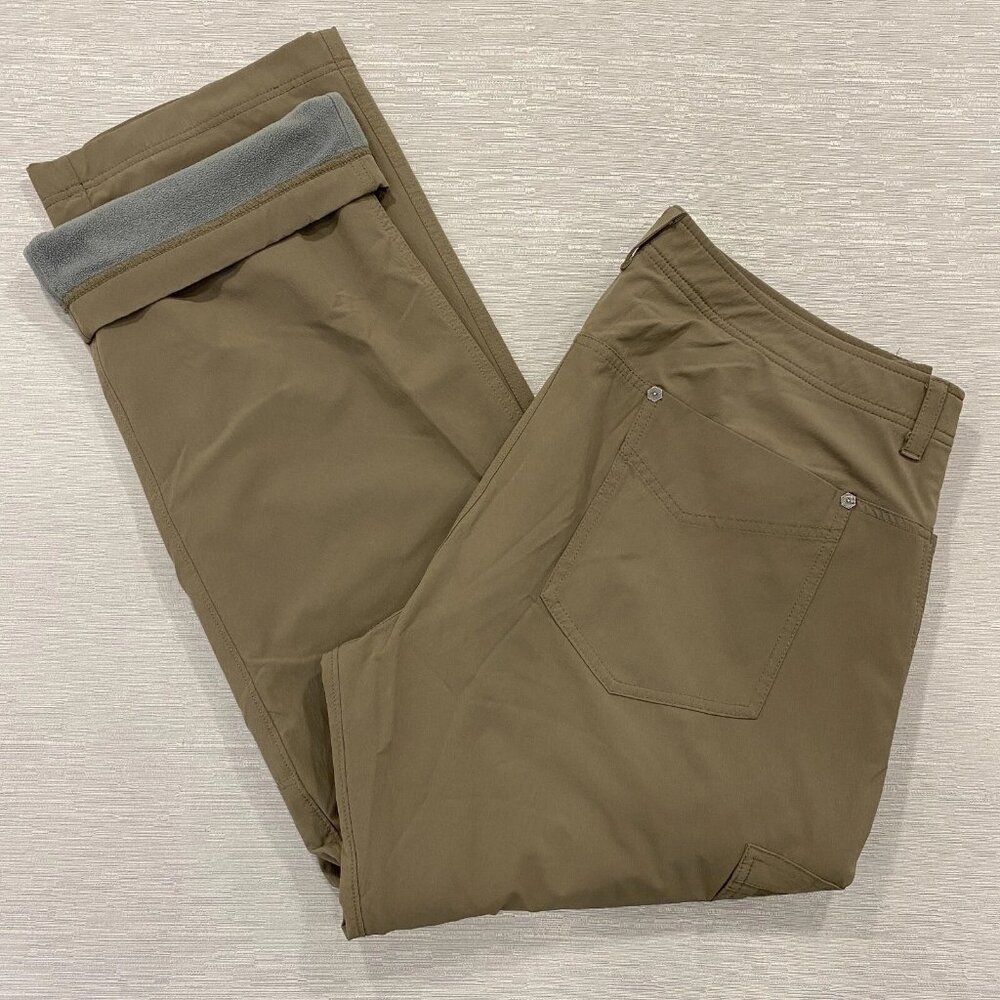 Mountain HardWear Pants Mens 38 x 32 Brown Fleece Lined Insulated Cargo